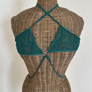 NWT Adore Me Green Lace Bralette L